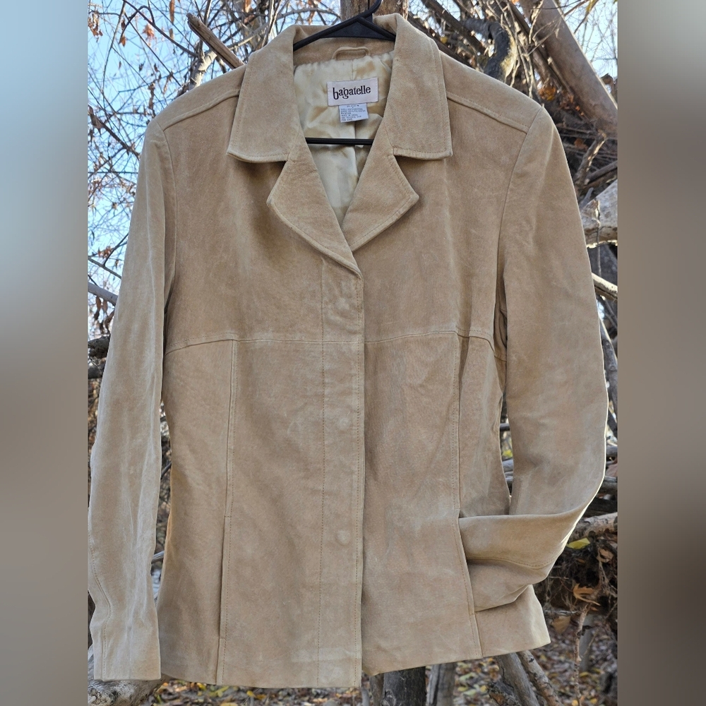 Vintage Bagatelle Leather Jacket Snap Front Large w/liner